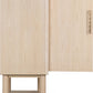 Zinnia Two Door Ash Wood Bar Cabinet in White Sand