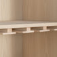 Zinnia Two Door Ash Wood Bar Cabinet in White Sand