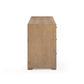 Laurentis 64" Light Taupe Suede and Wood 6-Drawer Dresser