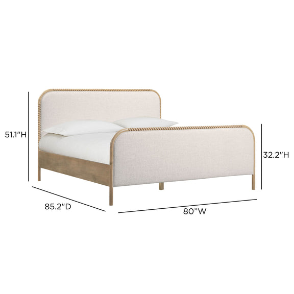 Hatia Basketweave Panel Bed - Natural