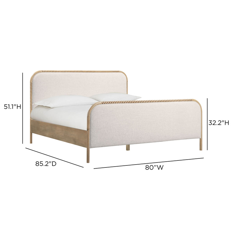 Hatia Basketweave Panel Bed - Natural