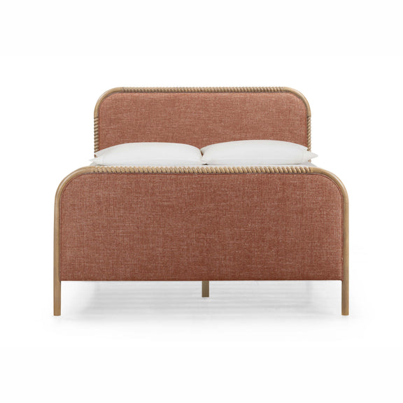 Hatia Basketweave Panel Bed - Sienna Red