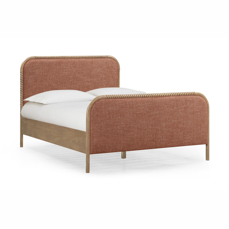 Hatia Basketweave Panel Bed - Sienna Red