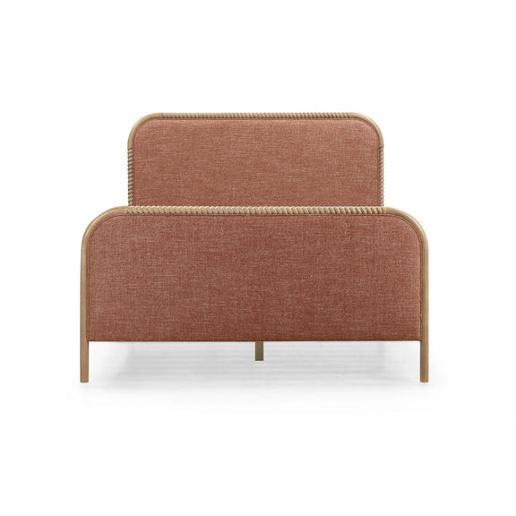 Hatia Basketweave Panel Bed - Sienna Red