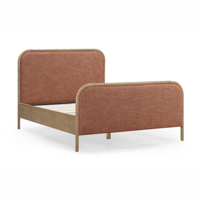 Hatia Basketweave Panel Bed - Sienna Red