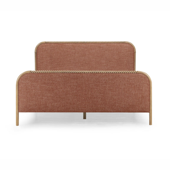 Hatia Basketweave Panel Bed - Sienna Red