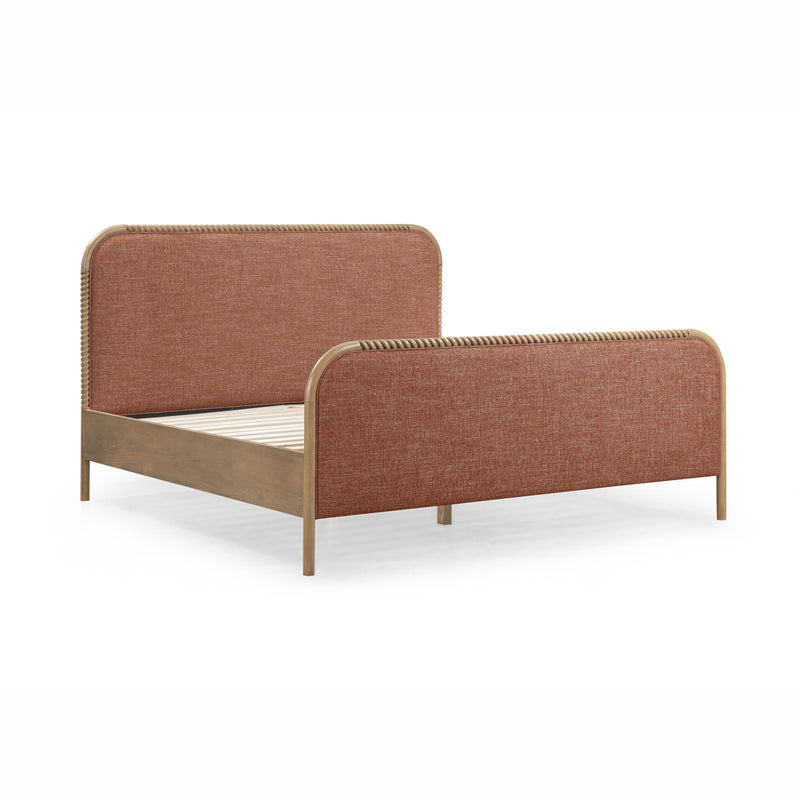 Hatia Basketweave Panel Bed - Sienna Red
