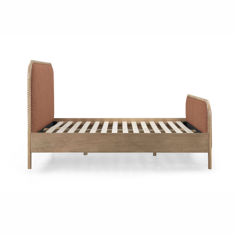 Hatia Basketweave Panel Bed - Sienna Red