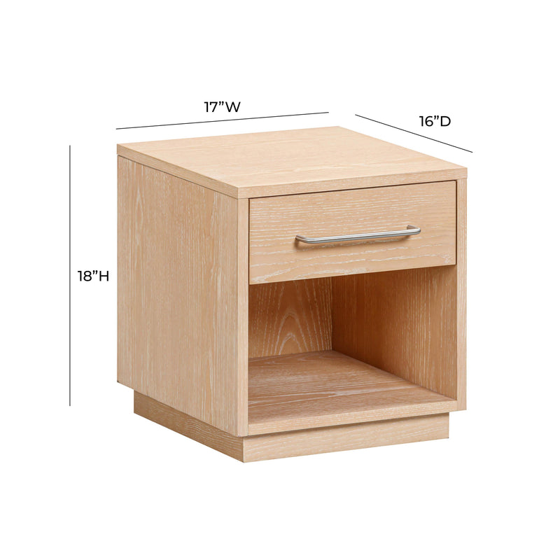 Marlow 17" Wood Nightstand With Drawer - Natural