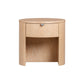 Marlow 19" Wood Round Nightstand With Drawer - Natural