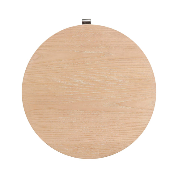 Marlow 19" Wood Round Nightstand With Drawer - Natural