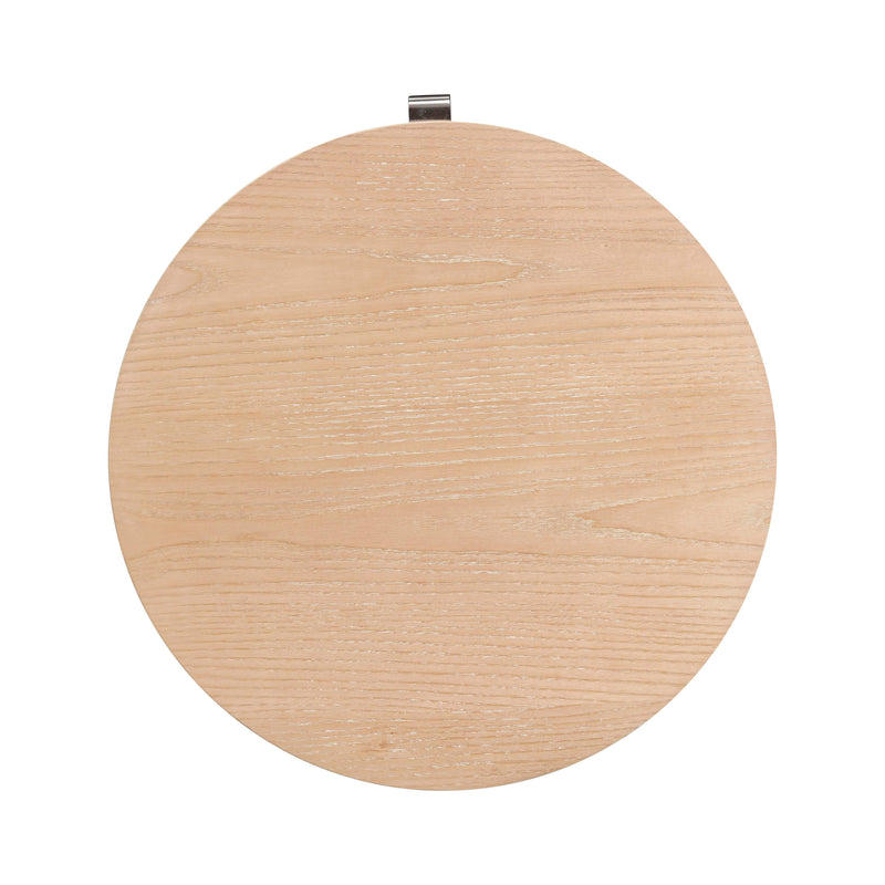 Marlow 19" Wood Round Nightstand With Drawer - Natural