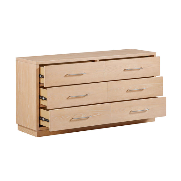 Marlow 6-Drawer Wood Dresser - Natural