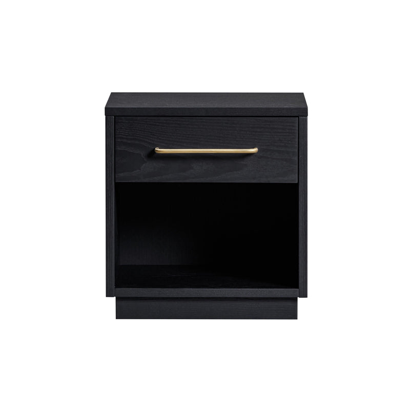Marlow 17" Wood Nightstand With Drawer - Black