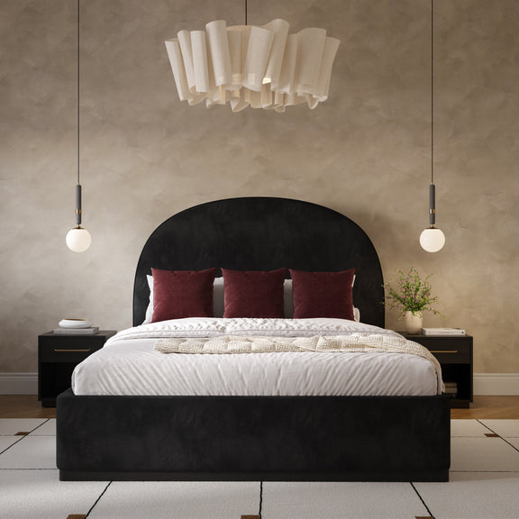 Marlow 17" Wood Nightstand With Drawer - Black