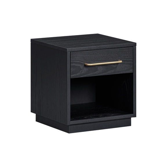Marlow 17" Wood Nightstand With Drawer - Black
