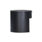 Marlow 19" Wood Round Nightstand With Drawer - Black
