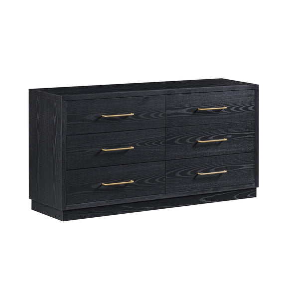 Marlow 6-Drawer Wood Dresser - Black