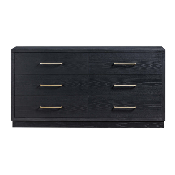 Marlow 6-Drawer Wood Dresser - Black