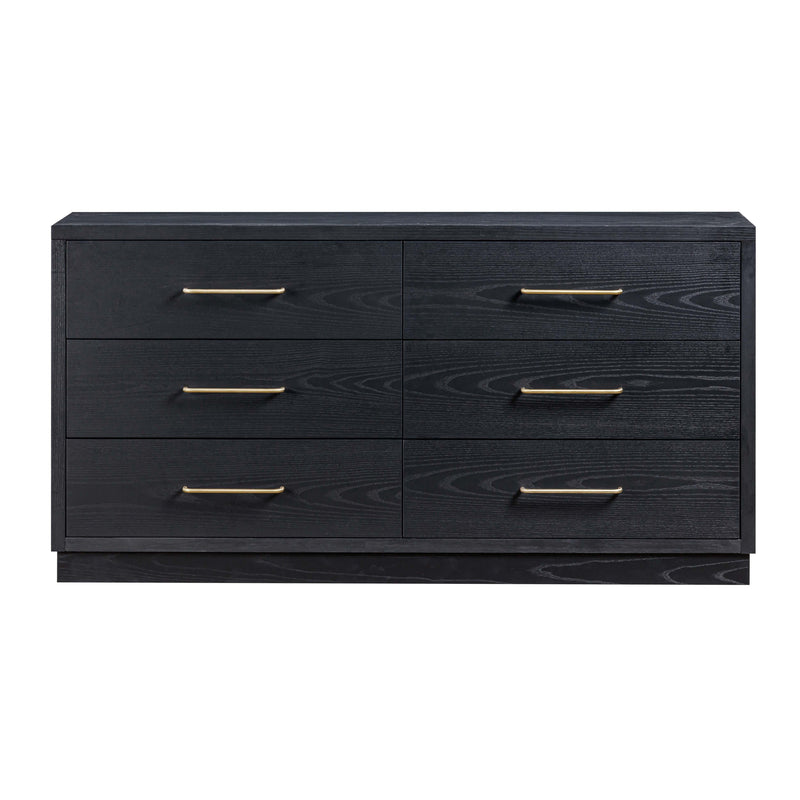 Marlow 6-Drawer Wood Dresser - Black