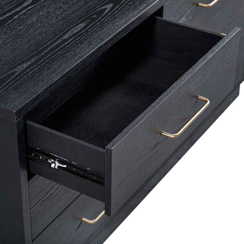 Marlow 6-Drawer Wood Dresser - Black