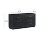 Marlow 6-Drawer Wood Dresser - Black