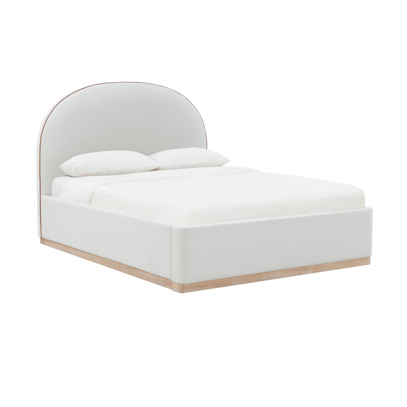 Marlow Performance Velvet Bed - Cream