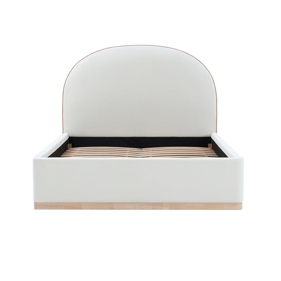 Marlow Performance Velvet Bed - Cream