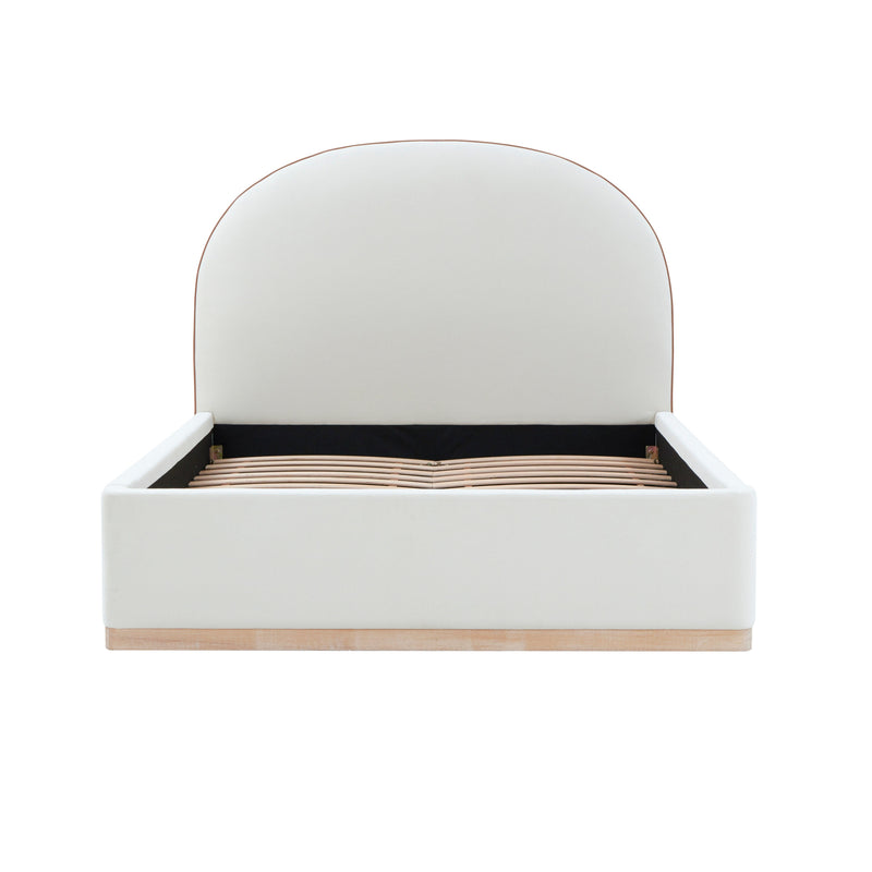 Marlow Performance Velvet Bed - Cream