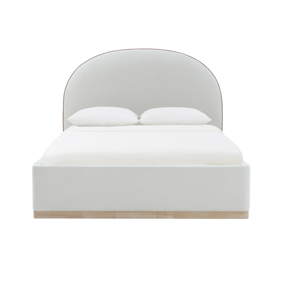 Marlow Performance Velvet Bed - Cream