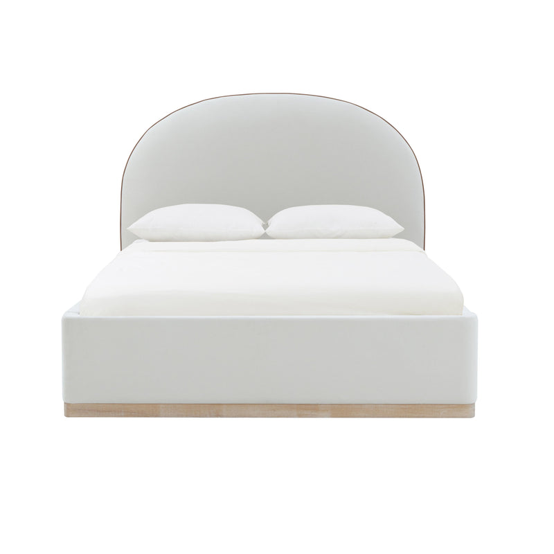 Marlow Performance Velvet Bed - Cream