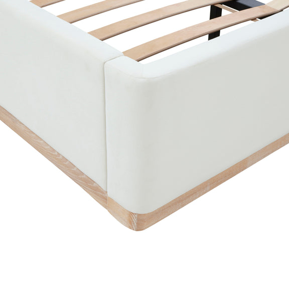 Marlow Performance Velvet Bed - Cream