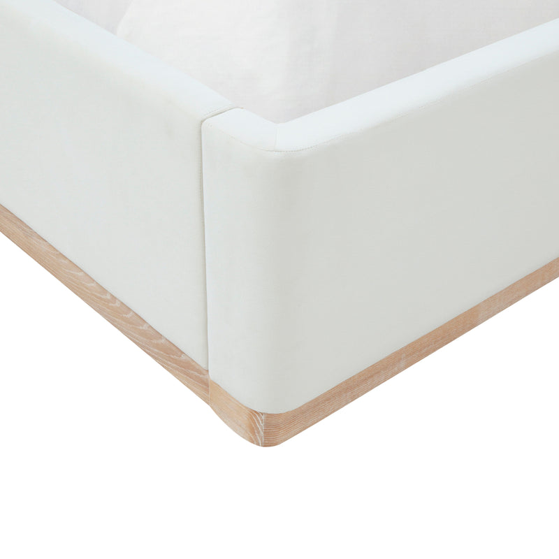 Marlow Performance Velvet Bed - Cream