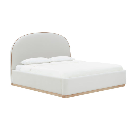 Marlow Performance Velvet Bed - Cream