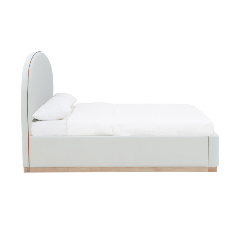 Marlow Performance Velvet Bed - Cream
