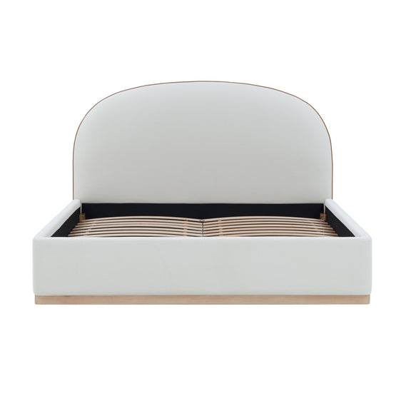 Marlow Performance Velvet Bed - Cream