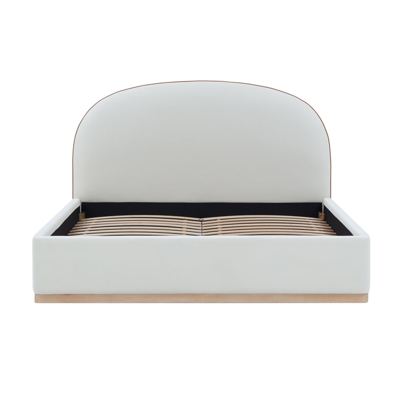 Marlow Performance Velvet Bed - Cream