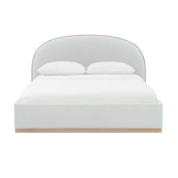 Marlow Performance Velvet Bed - Cream