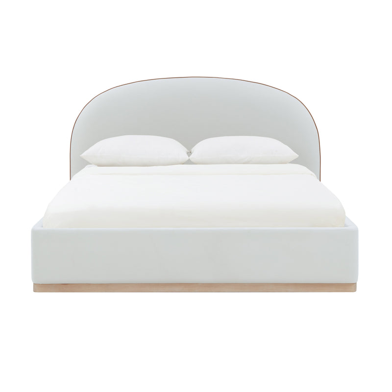 Marlow Performance Velvet Bed - Cream