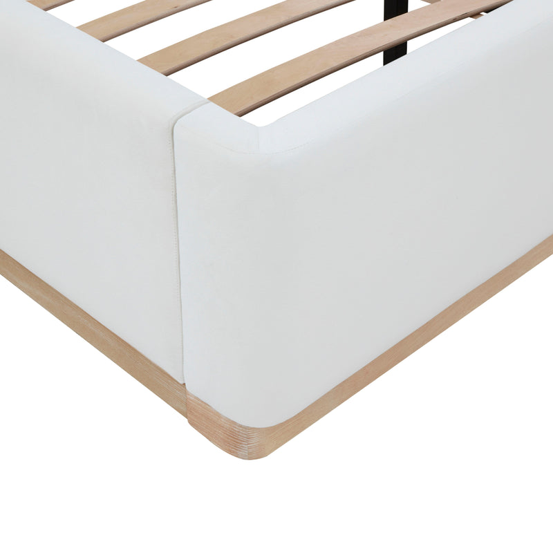 Marlow Performance Velvet Bed - Cream