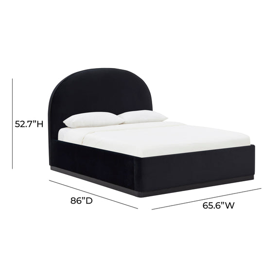Marlow Performance Velvet Bed - Black