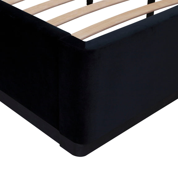 Marlow Performance Velvet Bed - Black