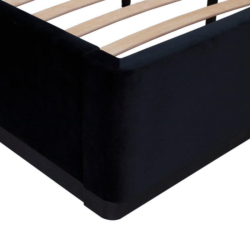 Marlow Performance Velvet Bed - Black