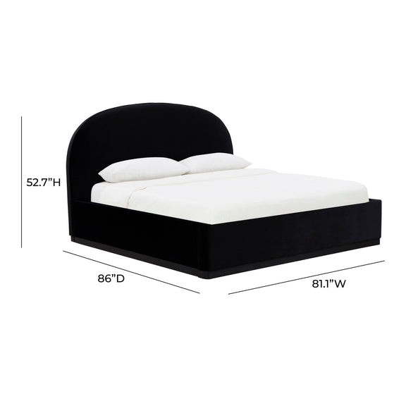 Marlow Performance Velvet Bed - Black