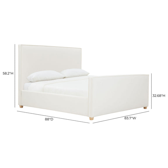Bristol Park Ivory Contract-Grade Fabric Upholstered Bed
