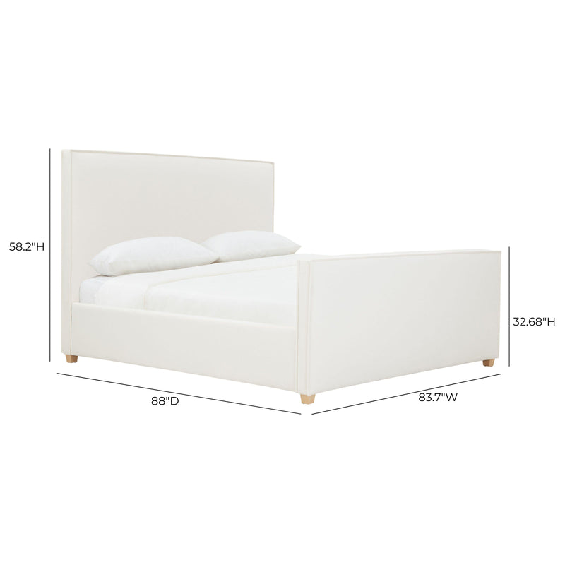 Bristol Park Ivory Contract-Grade Fabric Upholstered Bed