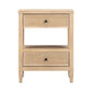 Bristol Park 20" Whitewashed Oak Wood 2-Drawer Nightstand