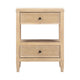 Bristol Park 20" Whitewashed Oak Wood 2-Drawer Nightstand