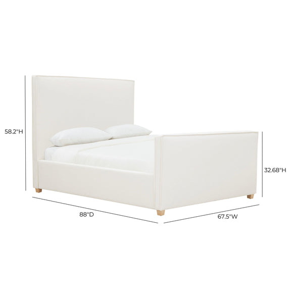 Bristol Park Ivory Contract-Grade Fabric Upholstered Bed