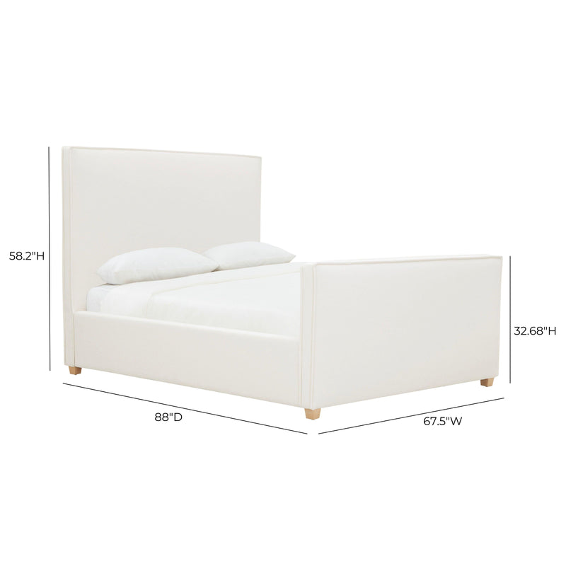 Bristol Park Ivory Contract-Grade Fabric Upholstered Bed